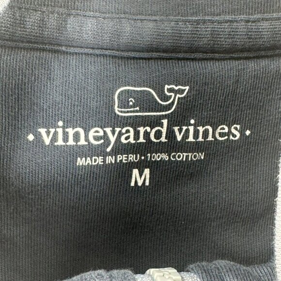 Vineyard Vines Blue Quarter Zip Long Sleeve Pullover Mens Size M - Picture 3 of 6